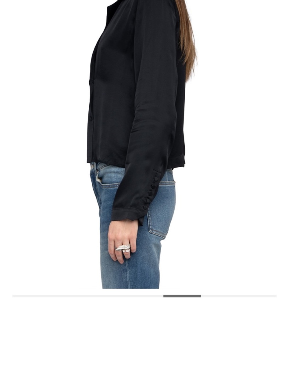 Zadig & Voltaire Black Satin-Feel Double-Breasted Blazer - Picture 4 of 5